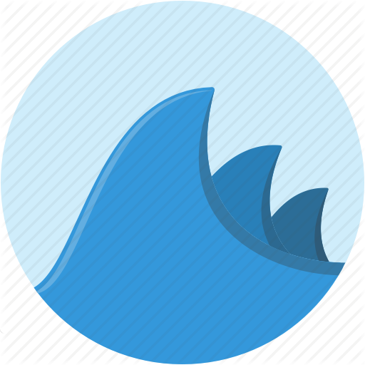 Circle, Landscape, Ocean, Scenery, Water, Wave Icon