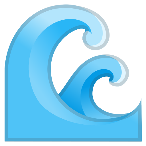 Water Wave Icon Noto Emoji Travel Places Iconset Google
