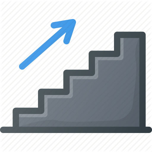 Find, Sign, Stairs, Up, Wayfinding Icon