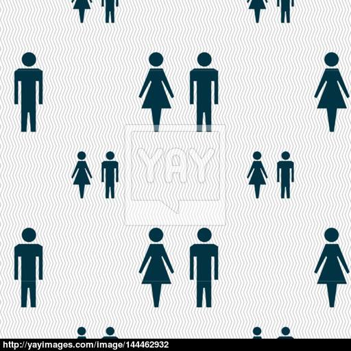 Wc Sign Icon Toilet Symbol Male And Female Toilet Seamless
