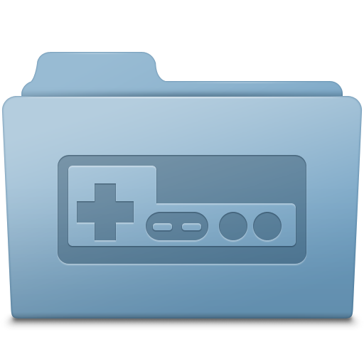 Game Folder Blue Icon Smooth Leopard Iconset Mcdo Design