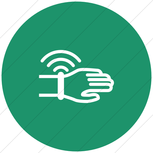 Flat Circle White On Aqua Iconathon Wearable Technology