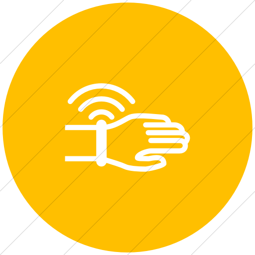 Flat Circle White On Yellow Iconathon Wearable