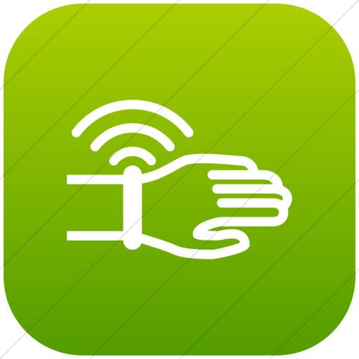 Flat Rounded Square White On Green Gradient Iconathon