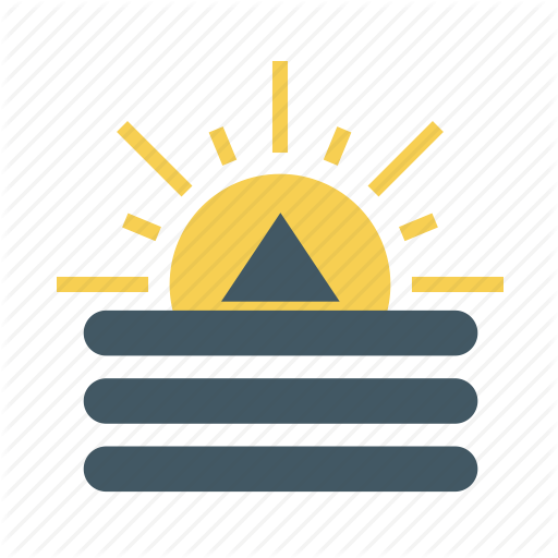 Morning, Sun, Sunrise, Sunset, Weather Icon