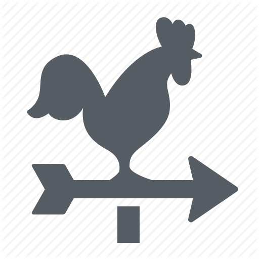 Forecast, Rooster, Vane, Weather, Wind Icon