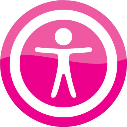 Web Deep Pink Accessibility Icon