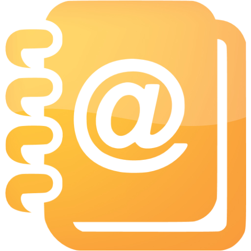 Web Orange Address Book Icon