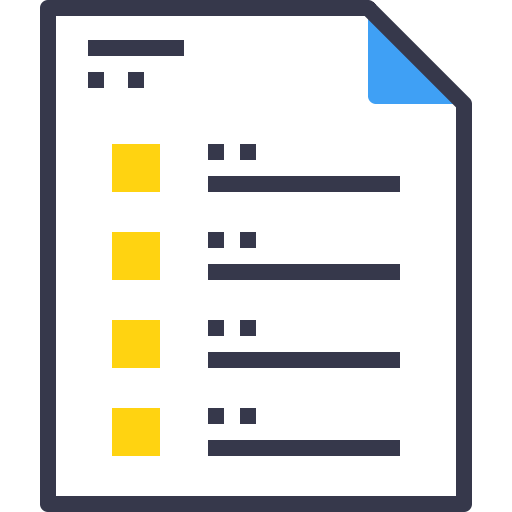Document, Paper, Message, List, Office, Page, Business, Form Icon