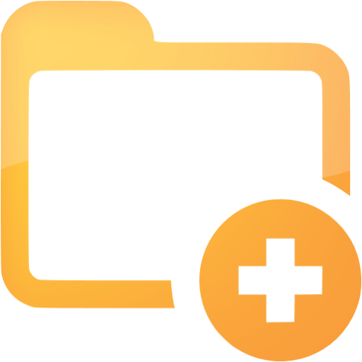 Web Orange Add Folder Icon