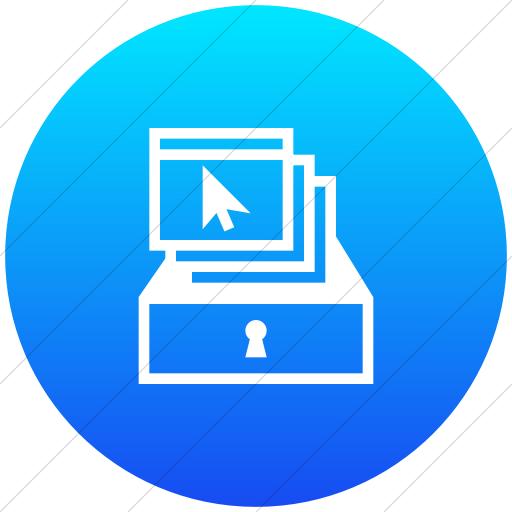 Flat Circle White On Ios Blue Gradient Iconathon Web