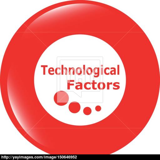 Vector Technological Factors Web Button, Icon Isolated On White