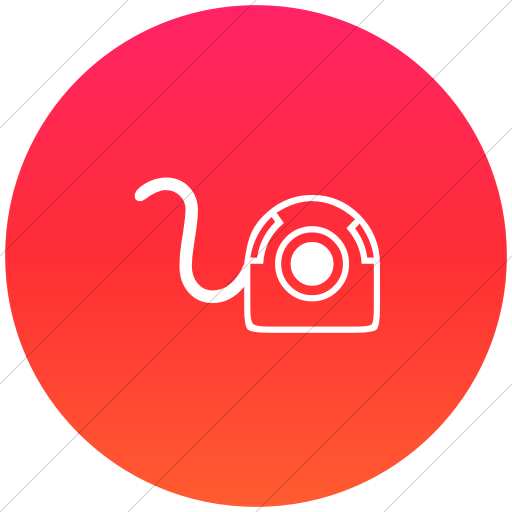 Flat Circle White On Ios Orange Gradient Classica