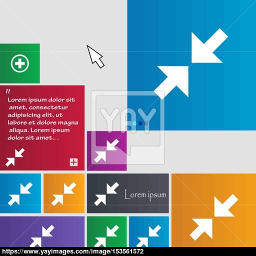 Exit Full Screen Icon Sign Buttons Modern Interface Website