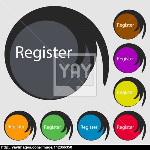 Register Sign Icon Membership Symbol Website Navigation Symbols