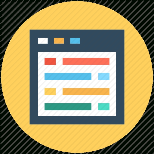 Web Layout, Web Page, Web Template, Website Design Template Icon