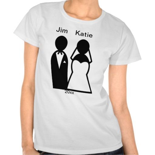 Person Icon Wedding Couple Silhouette T Shirt Wedding T Shirts