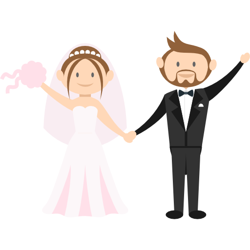 Romantic, People, Wedding Couple, Bride Icon Png Pic