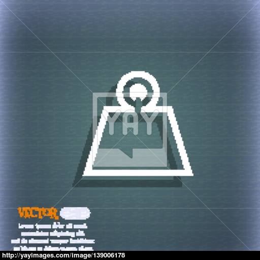 Weight Icon Symbol On The Blue Green Abstract Background