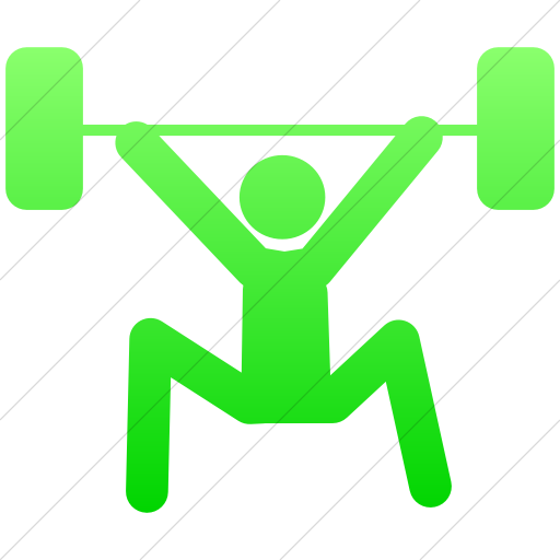 Simple Ios Neon Green Gradient Sports Weightlifting Icon