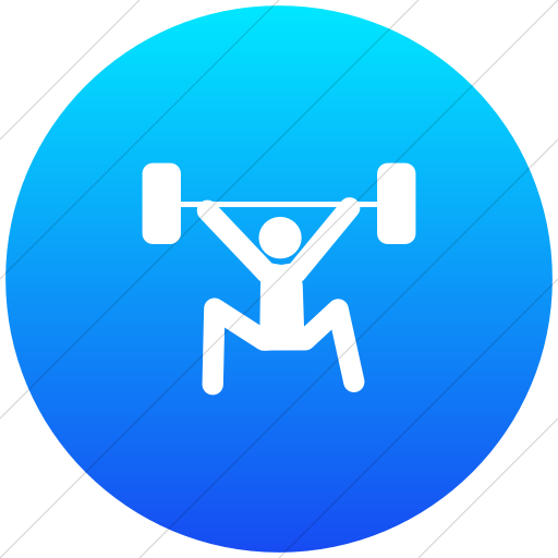 Flat Circle White On Ios Blue Gradient Sports