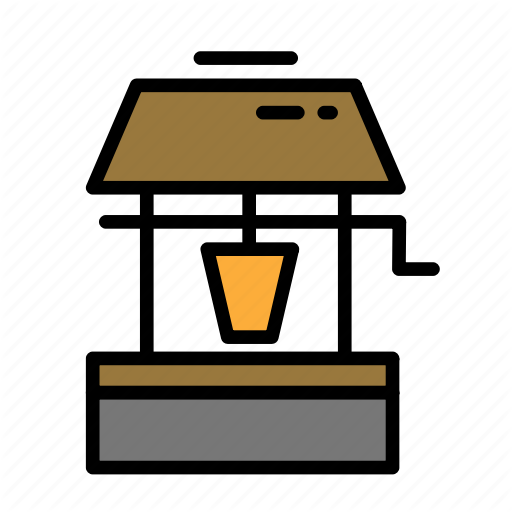 Earth, Farm, Garden, Well Icon