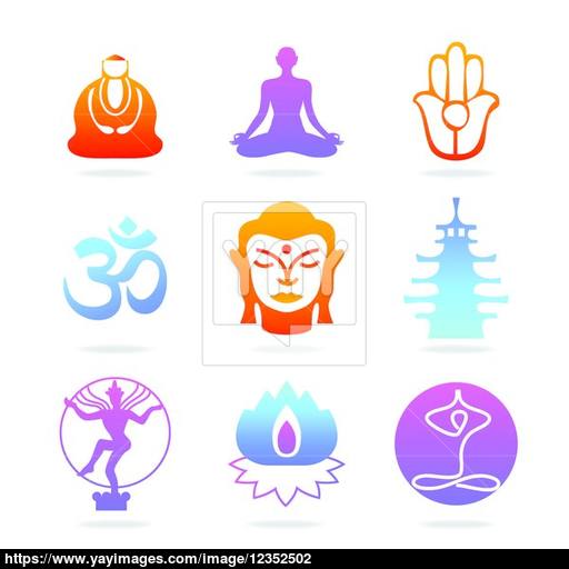 Icon Buddha Color Vector