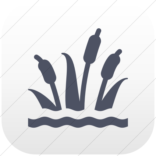 Flat Rounded Square Blue Gray On White Gradient