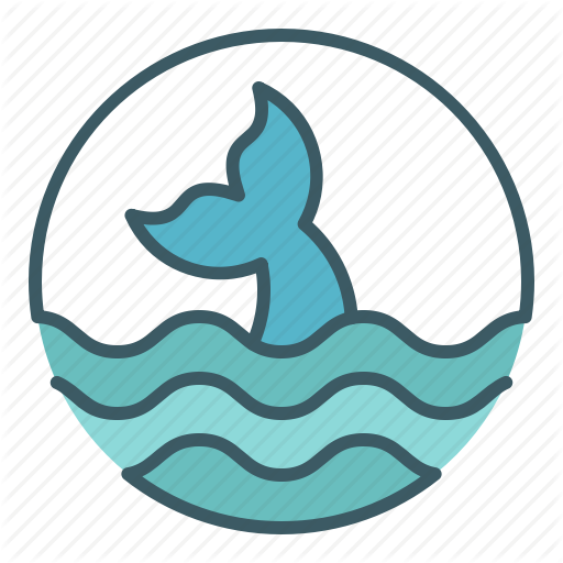 Circle, Fin, Fish, Ocean, Sea, Whale Icon
