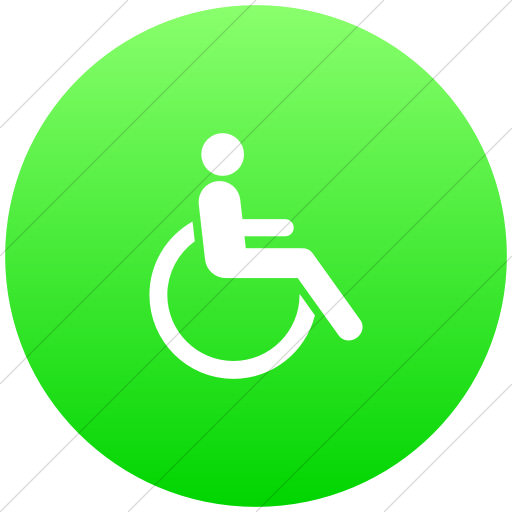 Flat Circle White On Ios Neon Green Gradient Raphael