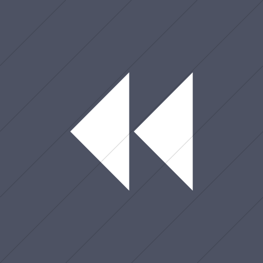 Flat Square White On Blue Gray Classica Seek Back Arrow