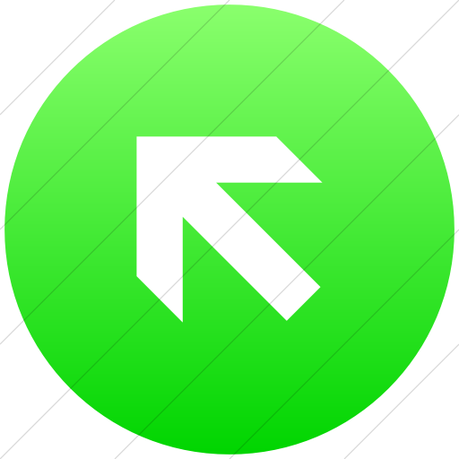 Flat Circle White On Ios Neon Green Gradient Aiga