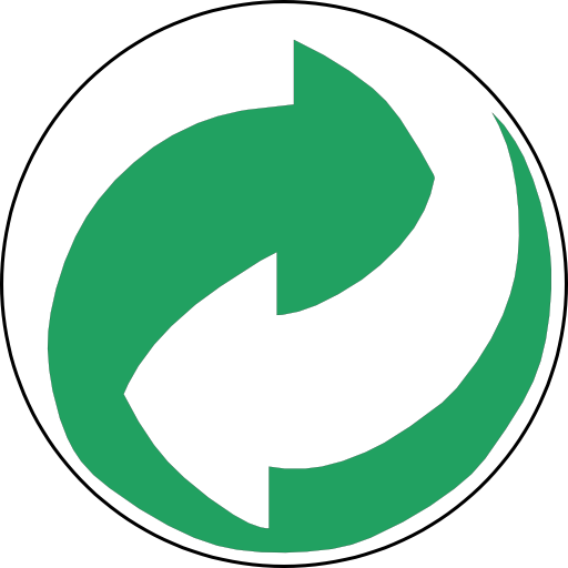 Recycling Symbol Green And White Arrows Clipart