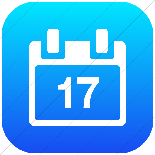 Flat Rounded Square White On Ios Blue Gradient