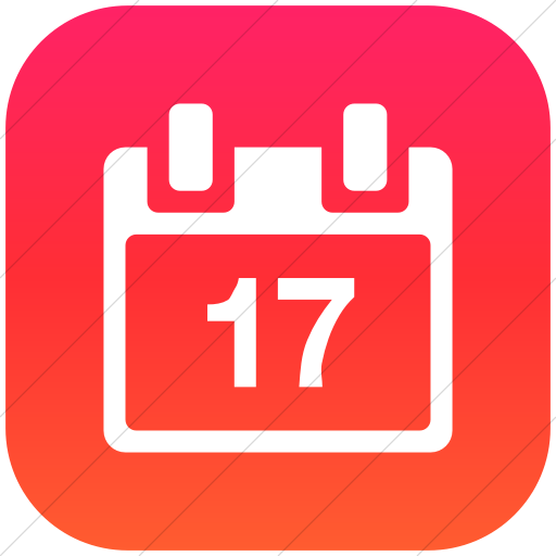 Flat Rounded Square White On Ios Orange Gradient