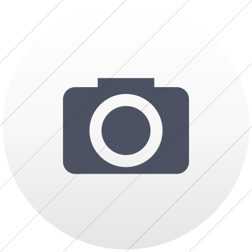 Flat Circle Blue Gray On White Gradient Raphael Camera Icon