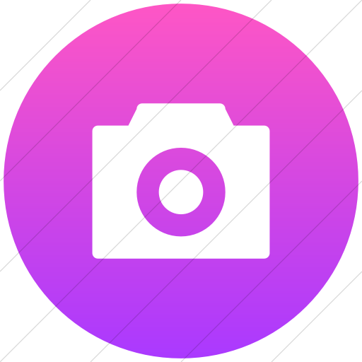 Flat Circle White On Ios Pink Gradient Broccolidry