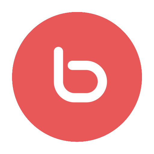 Red White B In Circle Logo Png Images