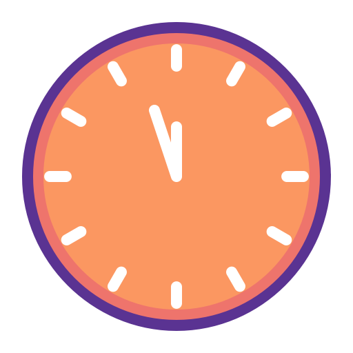 Clock Filled Outline Icon