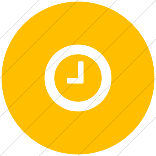 Flat Circle White On Yellow Bootstrap Font Awesome