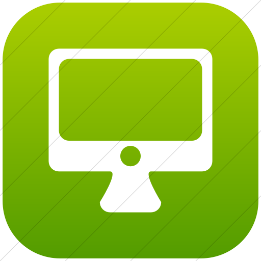 Flat Rounded Square White On Green Gradient Broccolidry