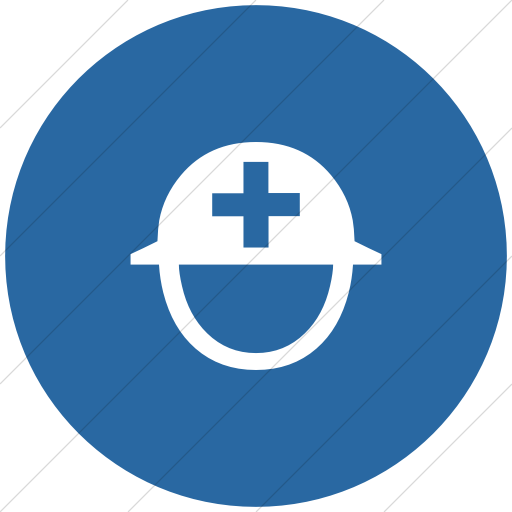 Flat Circle White On Blue Classica Helmet With White