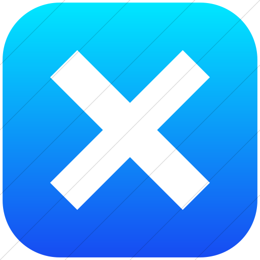 Flat Rounded Square White On Ios Blue Gradient Raphael