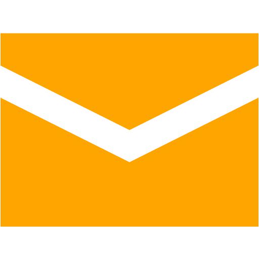 Orange Envelope Closed Icon