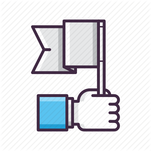 Capture, Flag, Surrender, The, White Icon