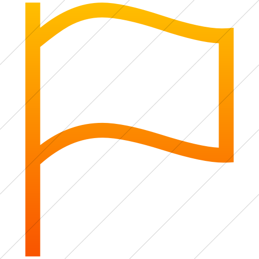 Simple Orange Gradient Classica White Flag Icon