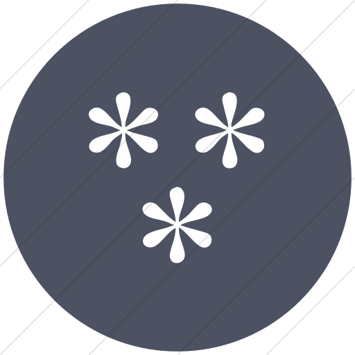 Flat Circle White On Blue Gray Classica Three Simple