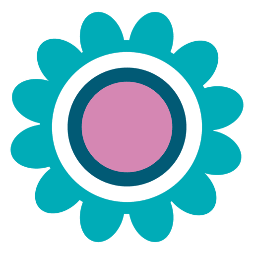 Teal Flower Icon