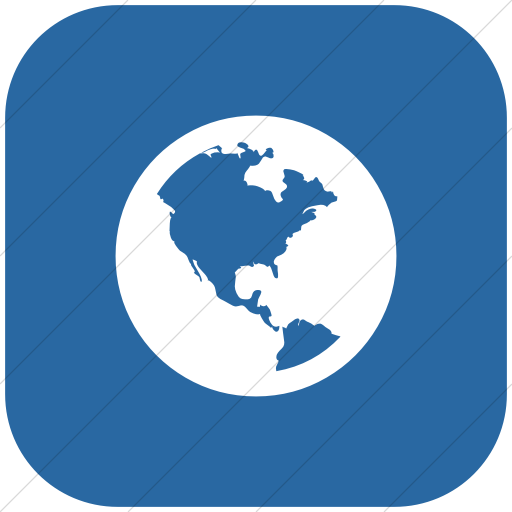 Flat Rounded Square White On Blue Bootstrap Font