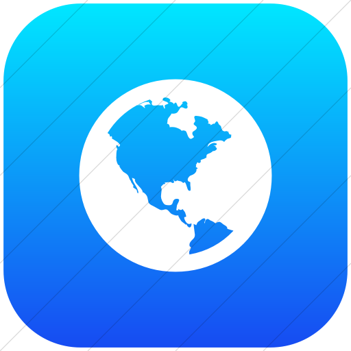 Flat Rounded Square White On Ios Blue Gradient